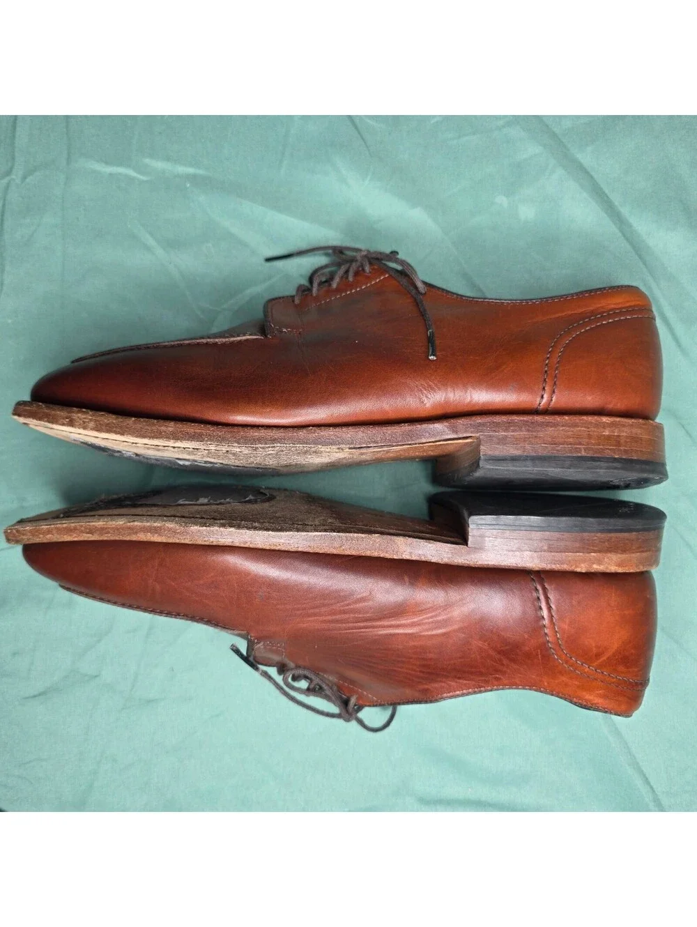 Allen Edmonds LaSalle Brown Leather Lace-Up Derby Round Toe Men's US Sz 8.4398